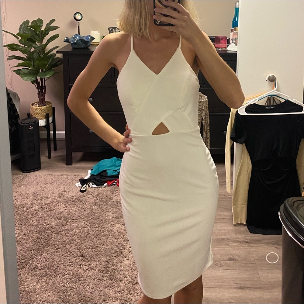 Windsor Tight Fitting White Dress